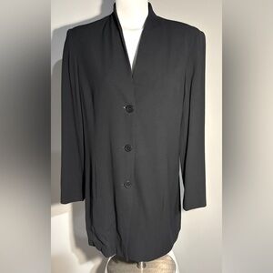 Jacqueline Ferrar Women's Size M Classic Black Jacket Pre-Owned Excellent Cond.